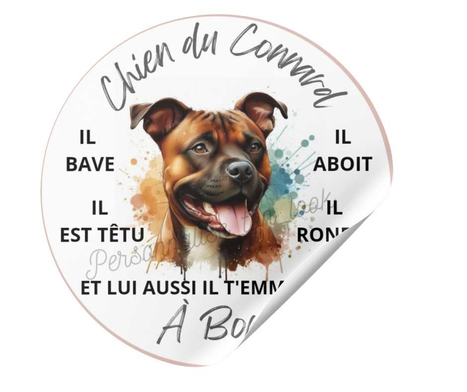 Stickers &quot; chien de la connasse &quot; pour voiture