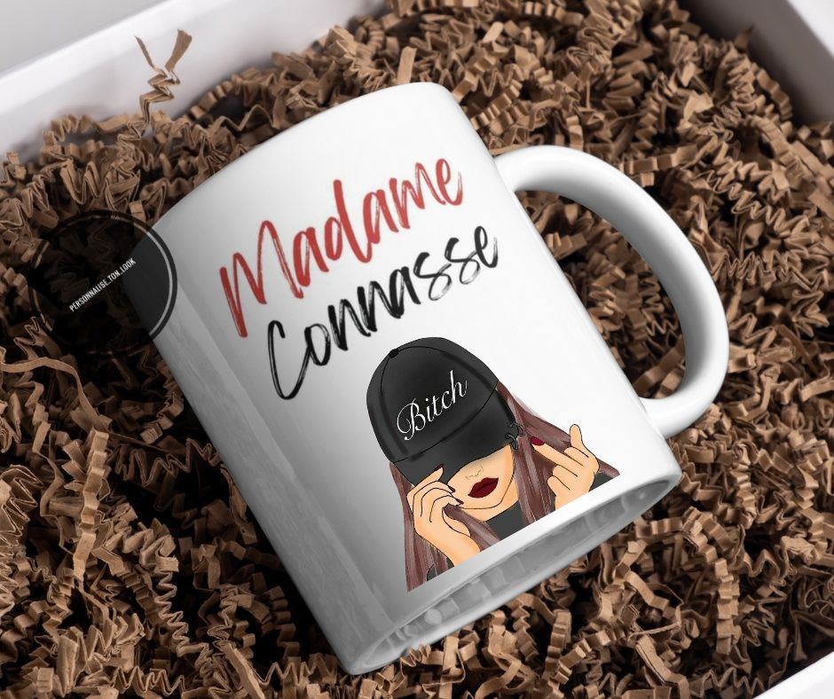 Mug Madame connasse &quot; Casquette &quot;