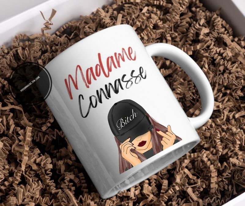 Mug Madame connasse &quot; Casquette &quot;