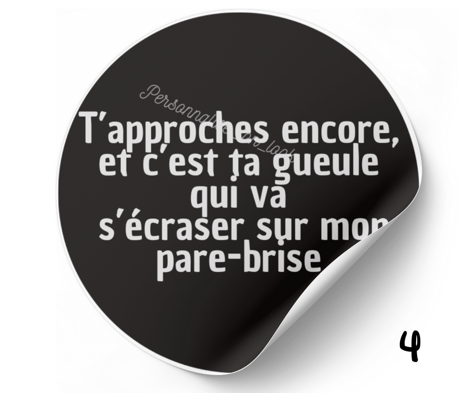 Stickers voiture &quot; me colle pas &quot; autocollant humour voiture