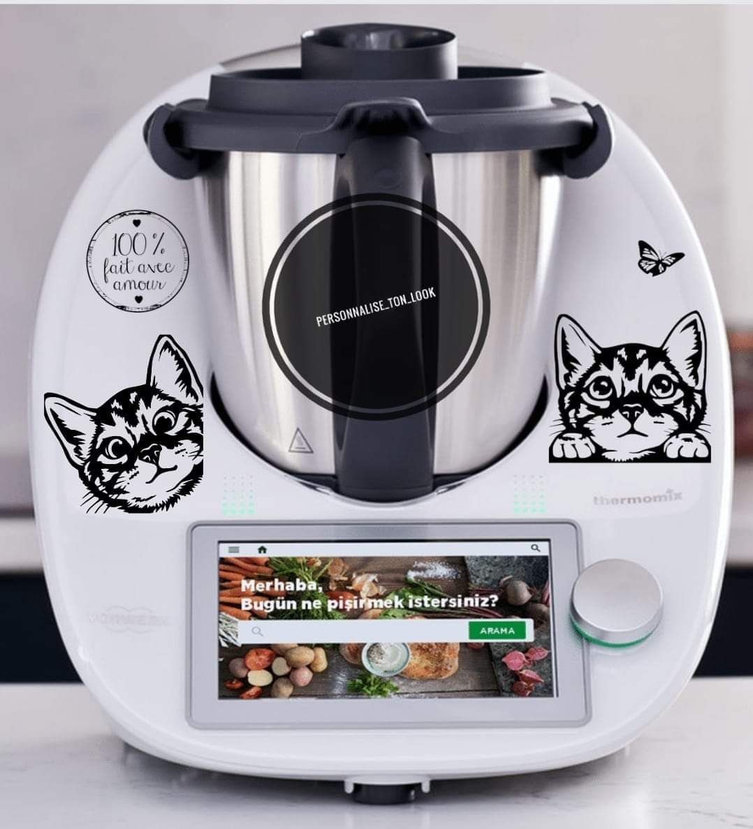 Stickers Thermomix autocollant pour Thermomix chats