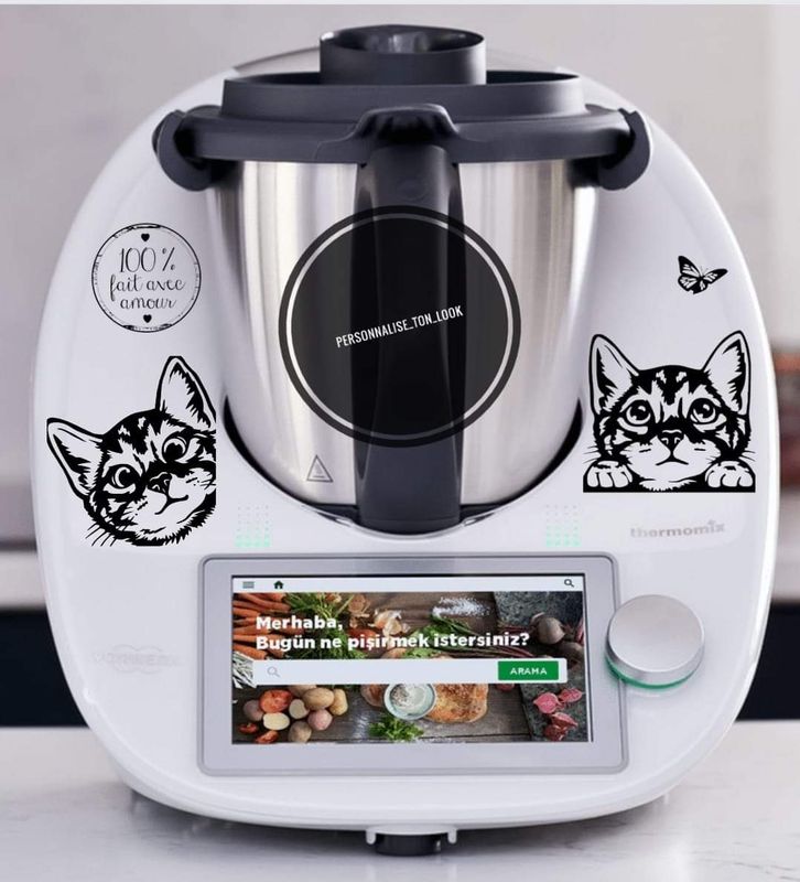 Stickers Thermomix autocollant pour Thermomix chats