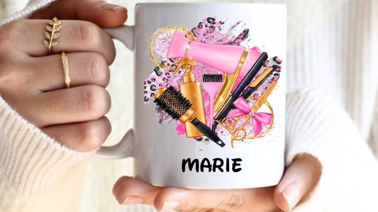 Mug coiffure tasse pour coiffeuse personnalisé 