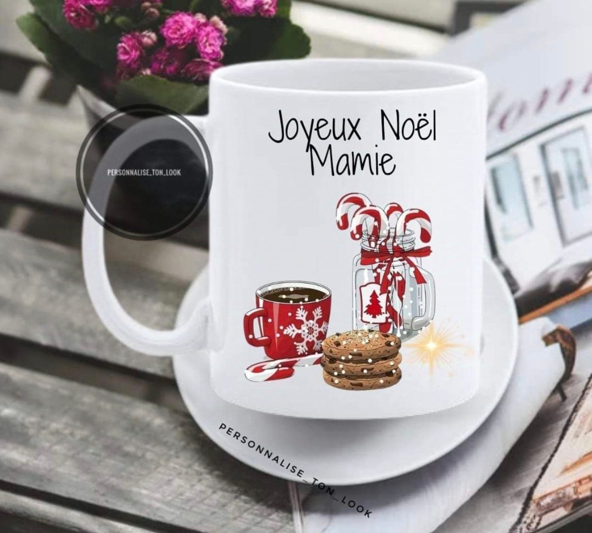 Mug joyeux Noël personnalisable
