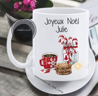 Mug joyeux Noël personnalisable