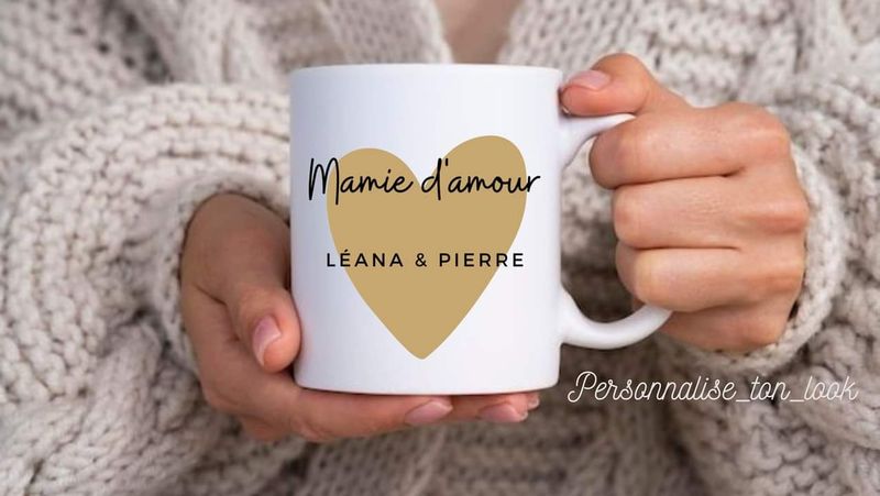 Mug Mamie chérie personnalisé 