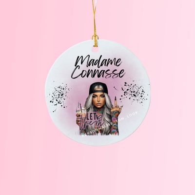 Porte clé Madame connasse Tattoo accessoire rétroviseur voiture