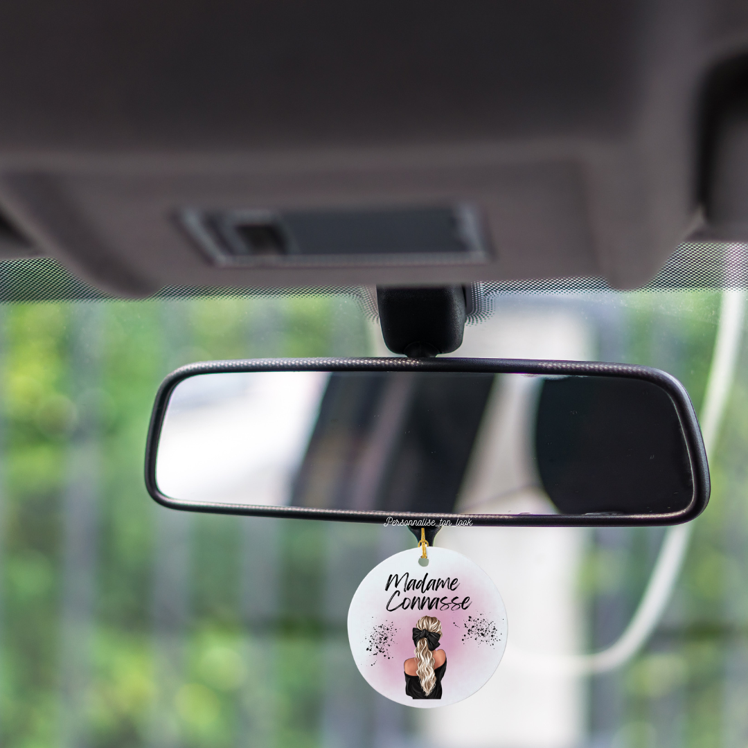 Porte clé Madame connasse déco rétroviseur voiture