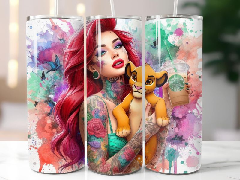 Gourde thermos Simba &amp; Ariel