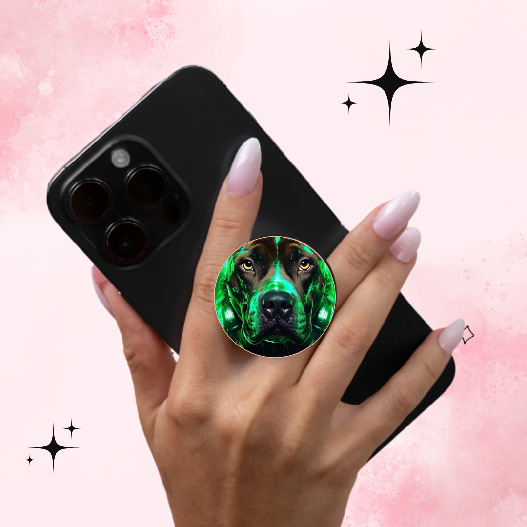 Phone grip chien