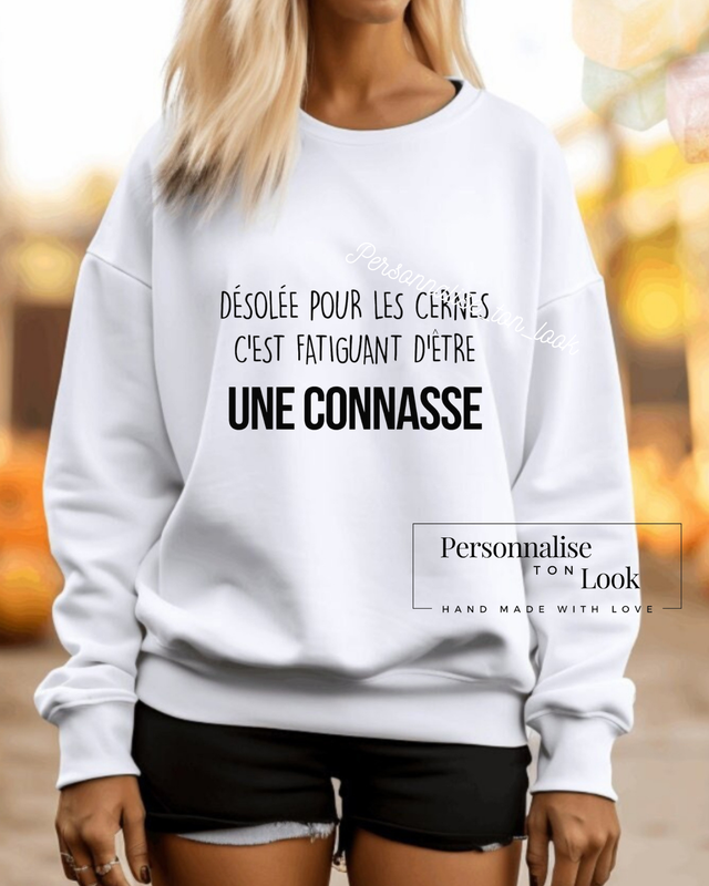 Transfert &quot;Désolé pour les cernes &quot; connasse
