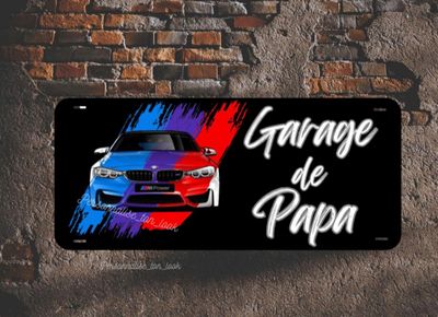 Plaque de garage BMW
