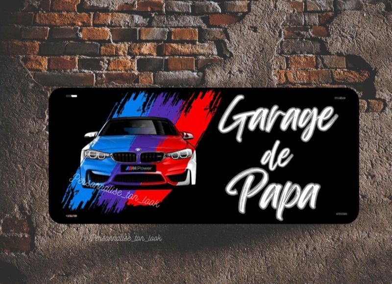 Plaque de garage BMW