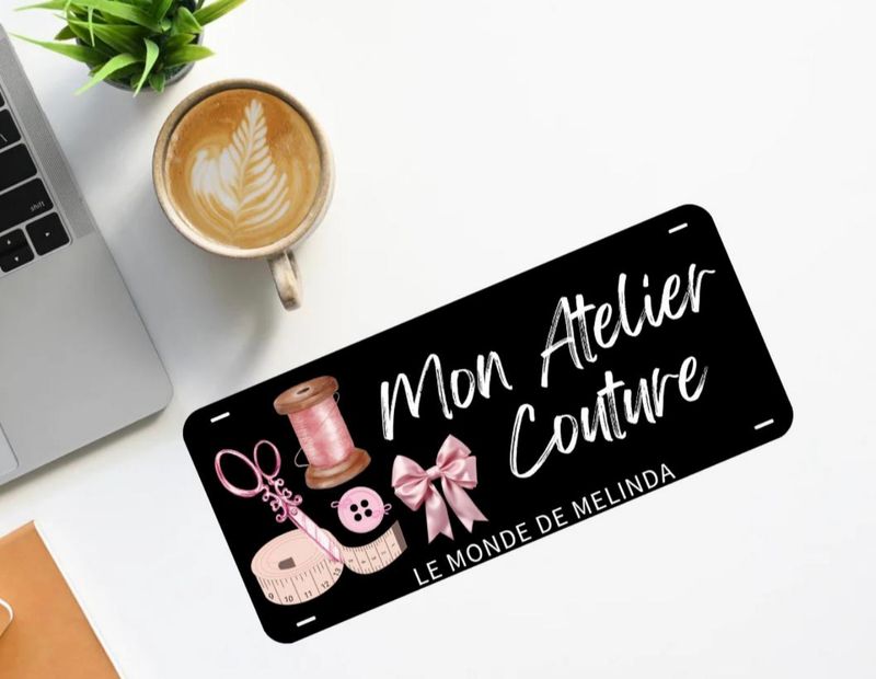 Plaque personnalisée Atelier couture 