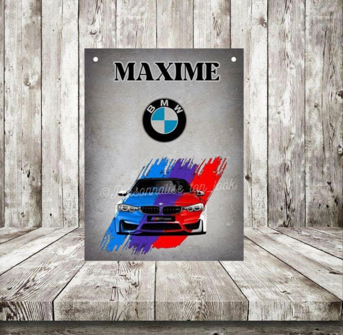 Plaque garage BMW