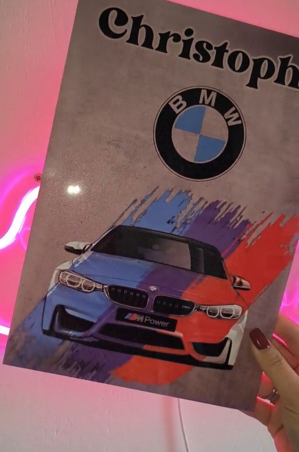 Plaque garage BMW