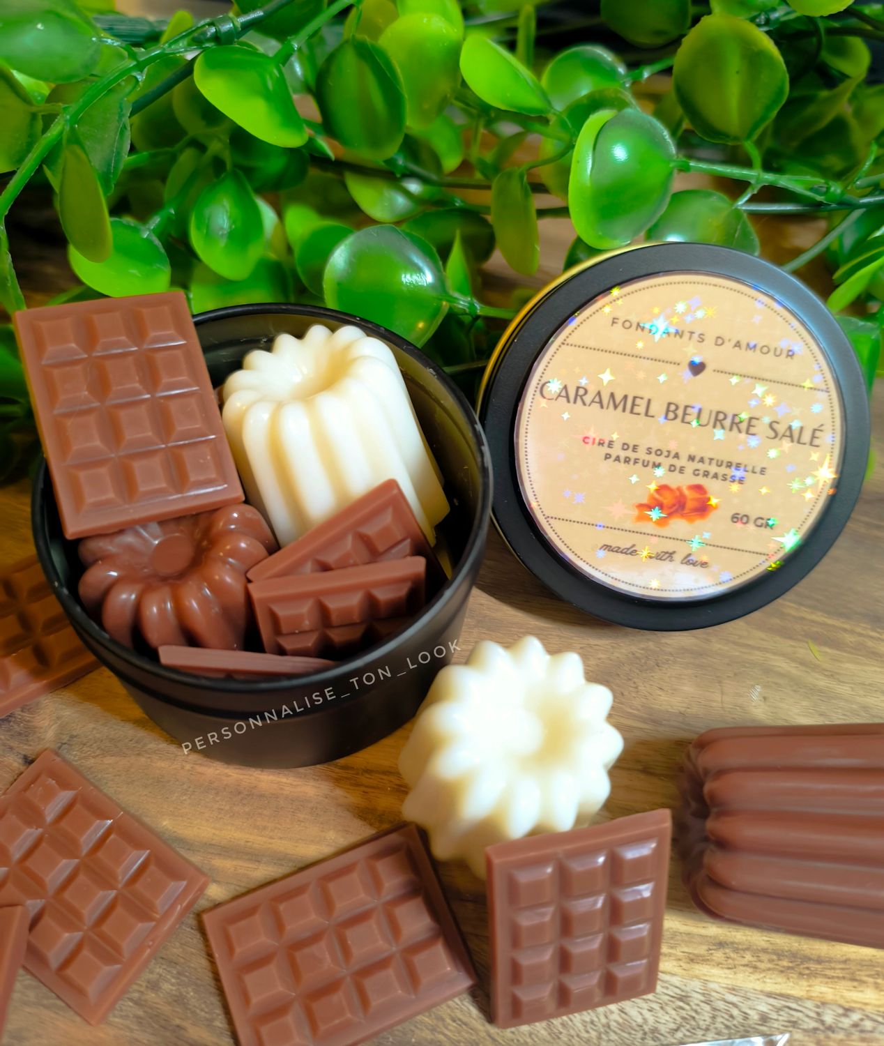 Fondants parfumés dans jolie boite Caramel beurre salé