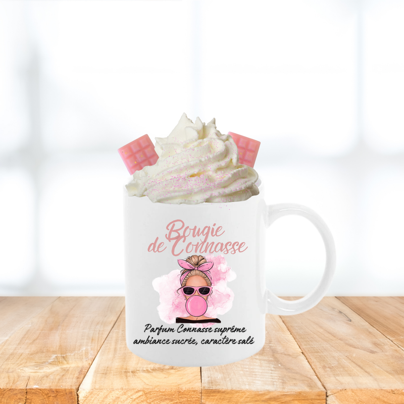 Bougie parfumée &quot; Bougie de Connasse&quot; – senteur Barbe à Papa 