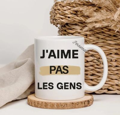 Mug &quot; j&#39;aime pas les gens &quot;