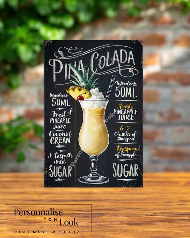 Plaque Bar Pina colada