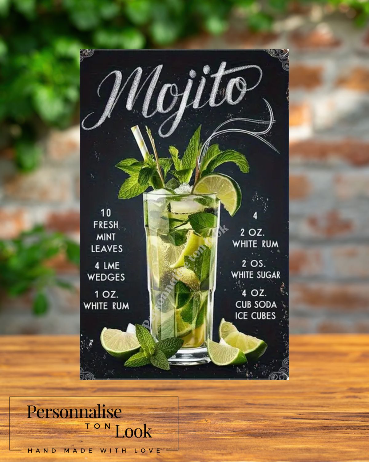 Plaque vintage Bar Mojito