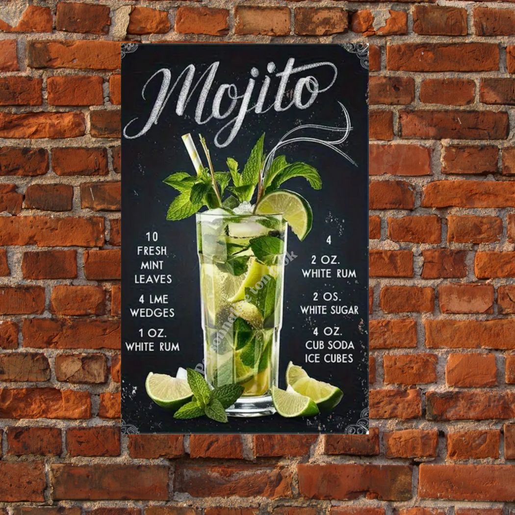 Plaque vintage Bar Mojito