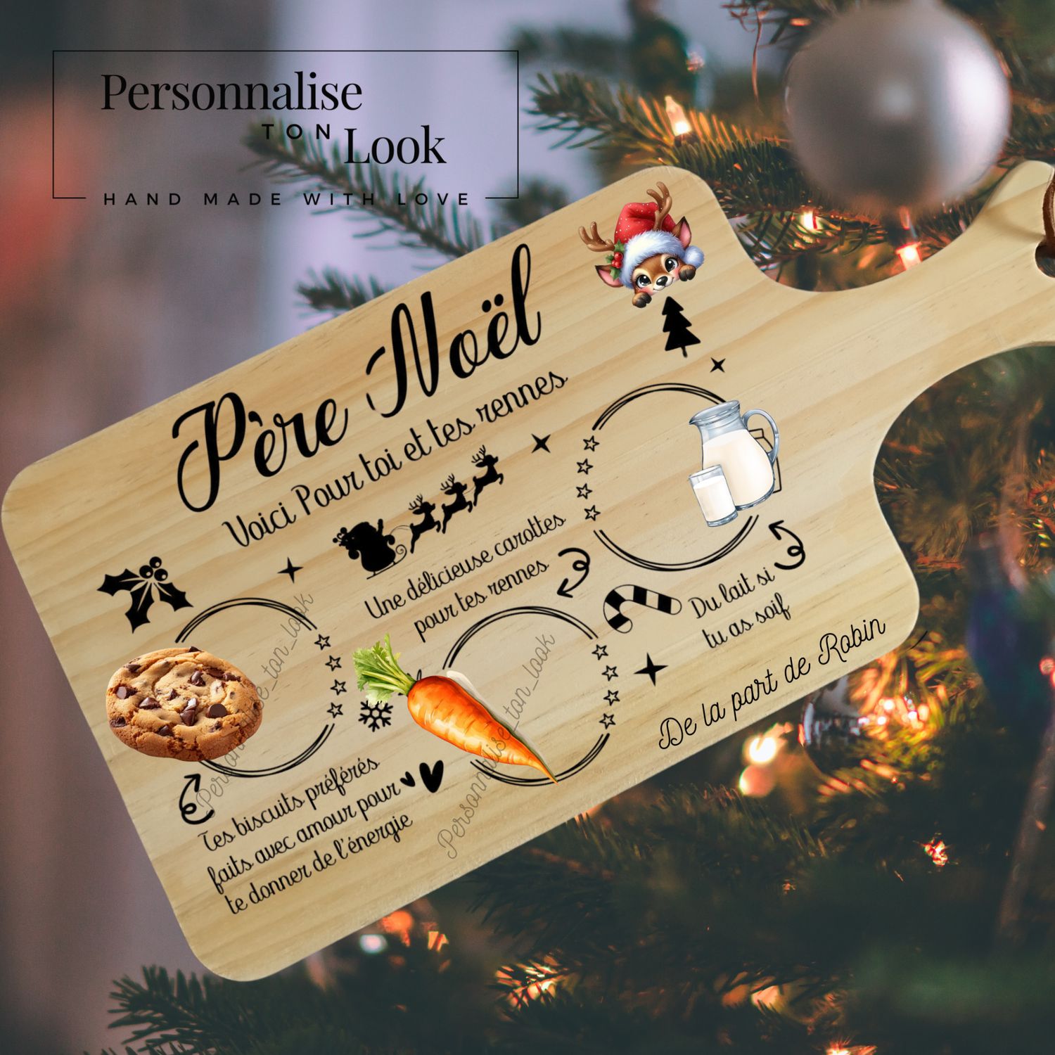 Planche personnalisée du Père Noël 