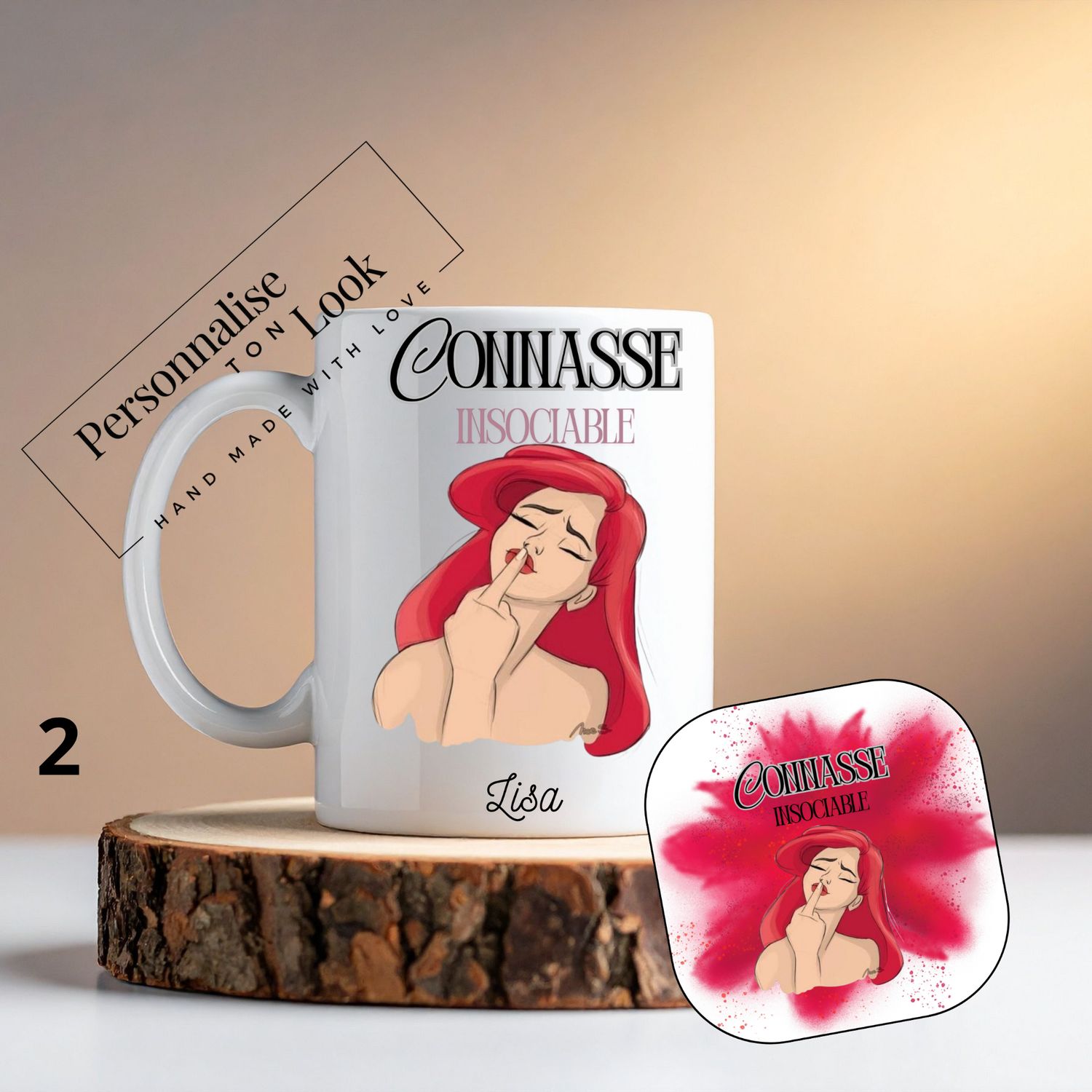 Coffret Mug et dessous de tasse Princesse 