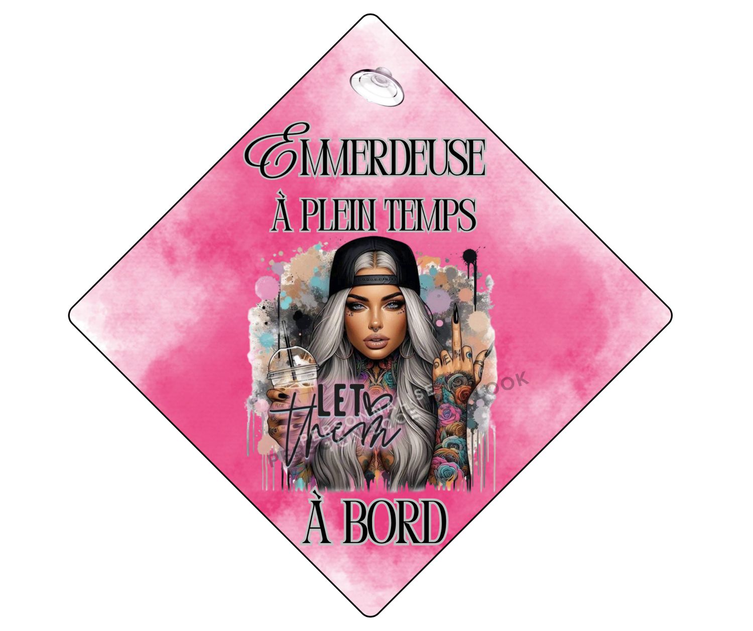 Plaque voiture Emmerdeuse Tattoo