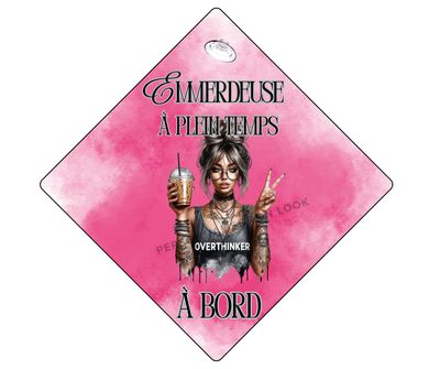 Plaque voiture Emmerdeuse Bitch