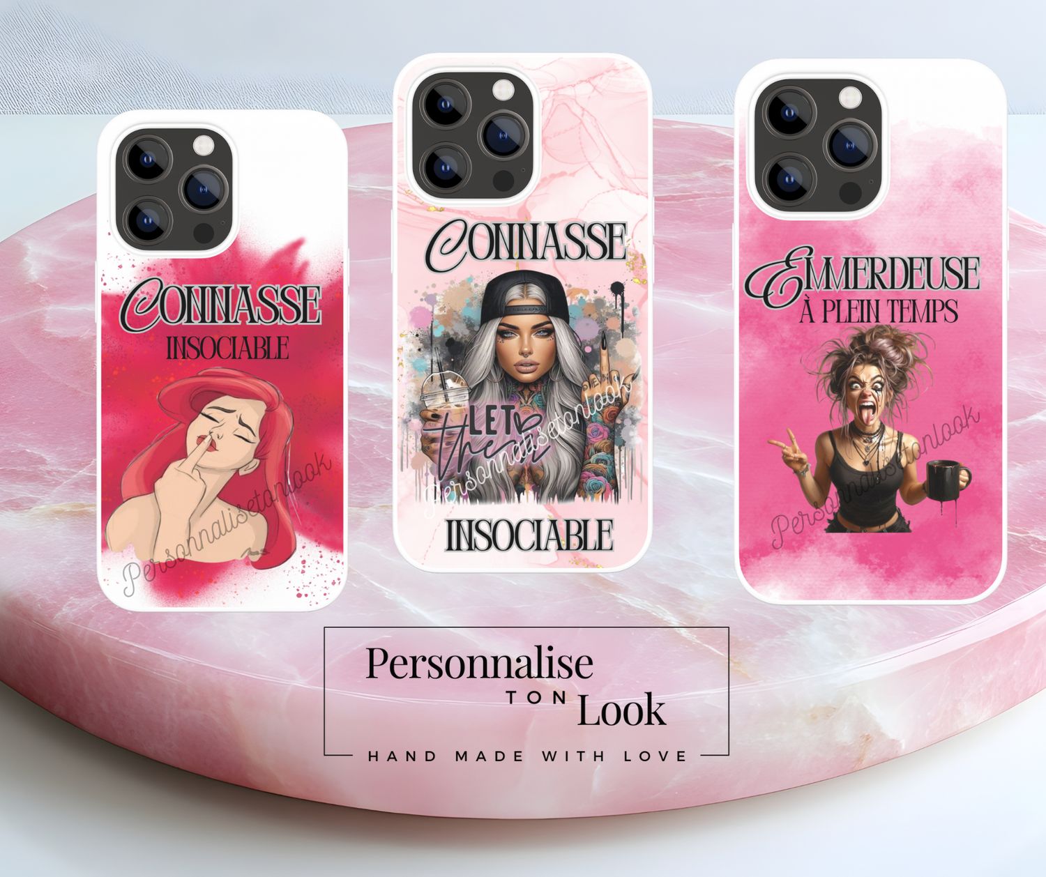 Coque téléphone Emmerdeuse / Connasse