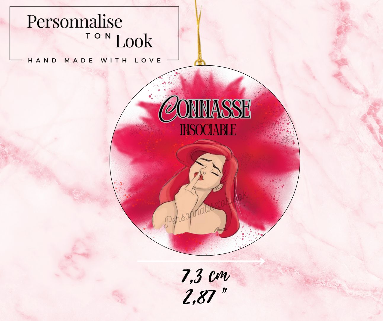 Porte clé Madame connasse déco rétroviseur voiture