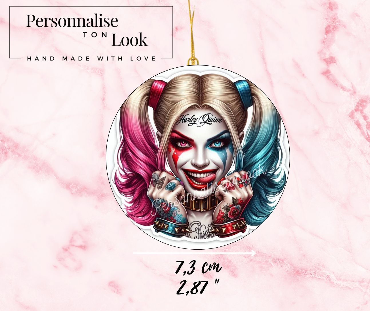 Porte clé Harley Quinn deco rétroviseur voiture