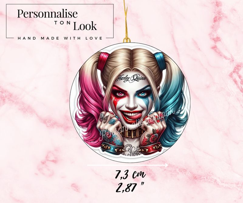 Porte clé Harley Quinn deco rétroviseur voiture