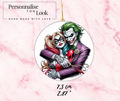 Porte clé Harley Quinn Joker deco rétroviseur voiture