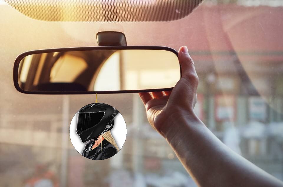 Porte clé motarde accessoire rétroviseur voiture