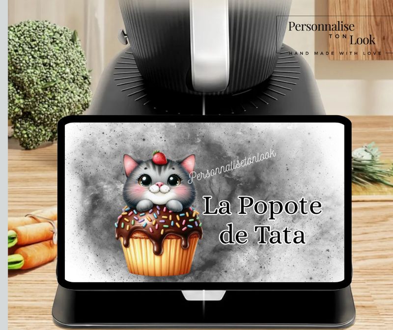 Protège écran Thermomix TM7 personnalisé Chat