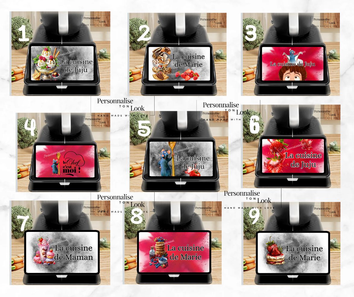 Protège écran Thermomix TM7 personnalisé Stitch fraise