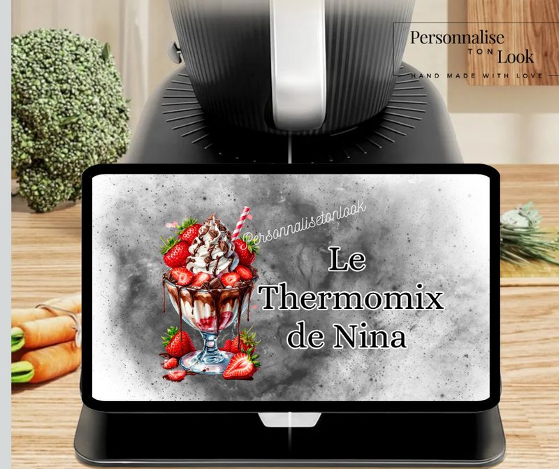Protège écran Thermomix TM7 personnalisé Glace fraises