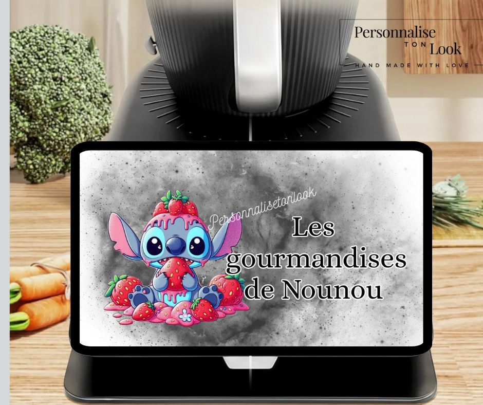 Protège écran Thermomix TM7 personnalisé Stitch fraise