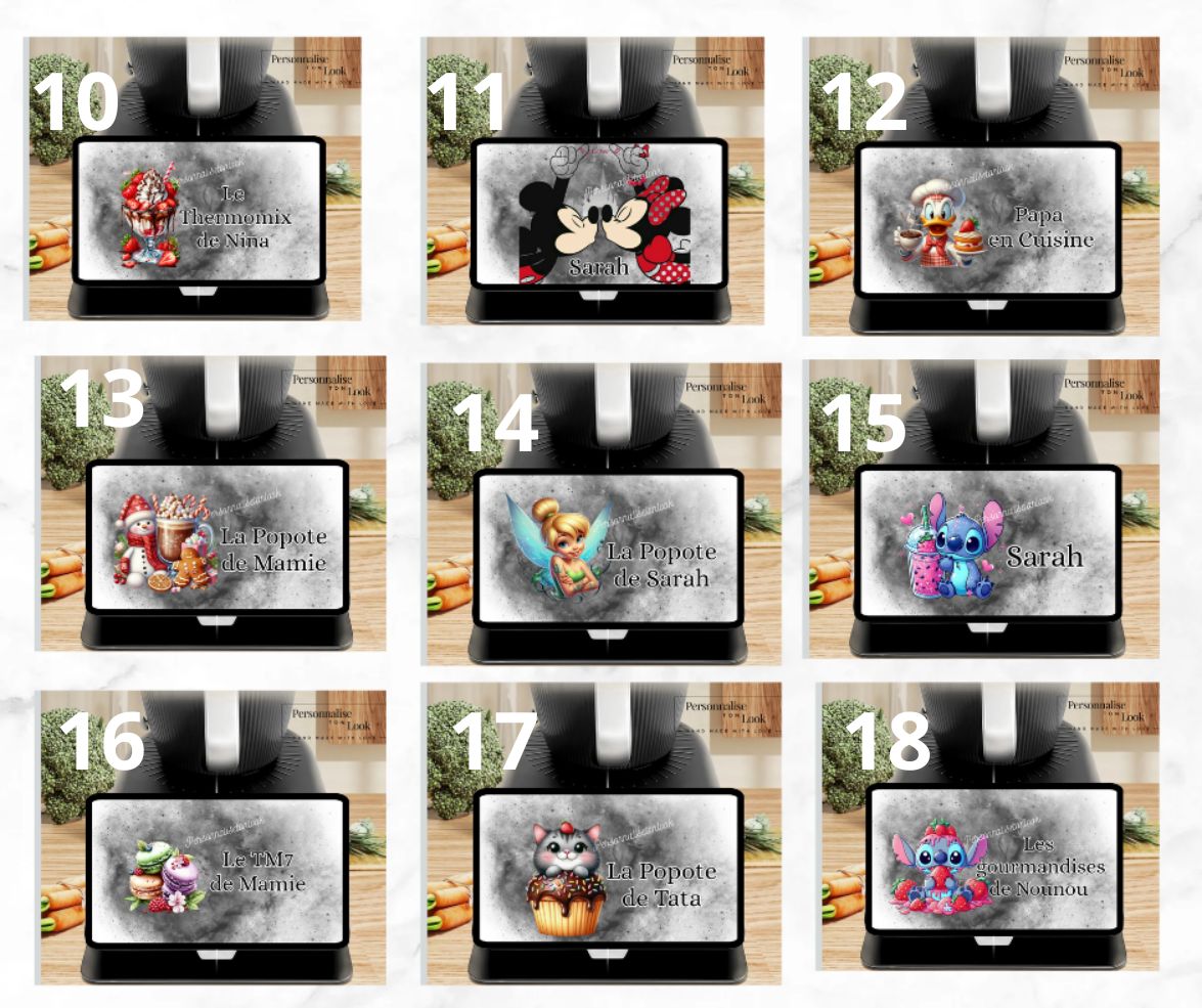 Protège écran Thermomix TM7 personnalisé Stitch fraise 