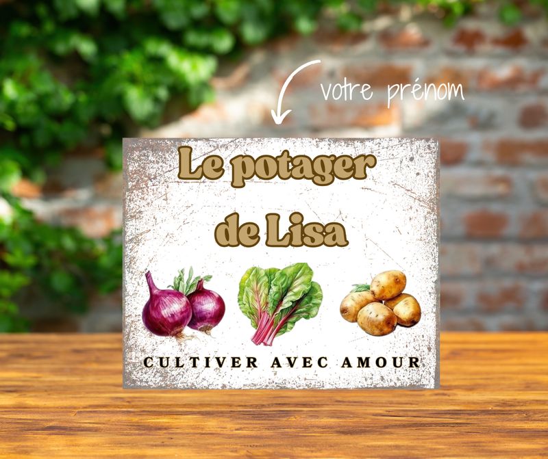 Plaque personnalisé potager