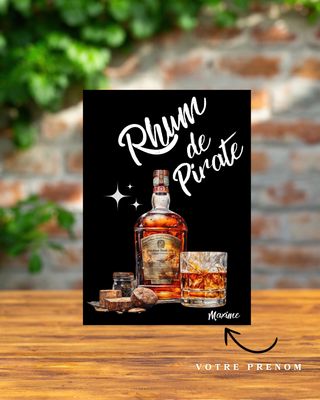 Plaque personnalisée Rhum