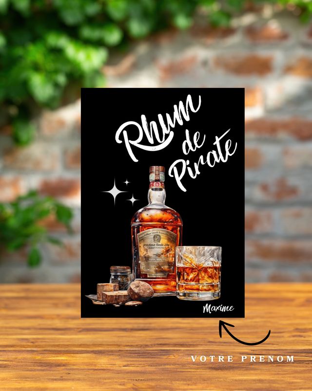 Plaque personnalisée Rhum