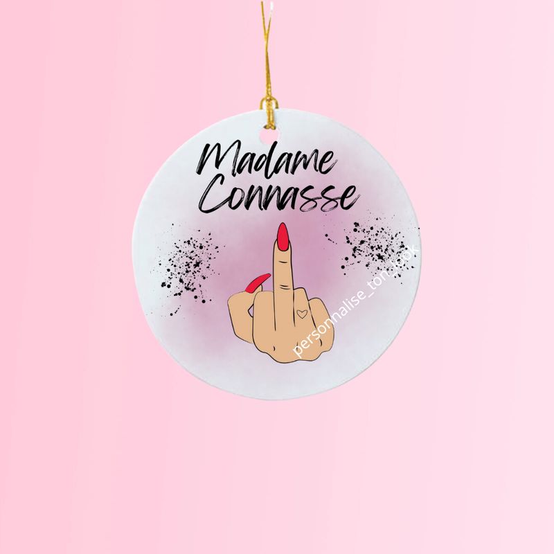 Porte clé Madame connasse Fuck suspension rétroviseur voiture