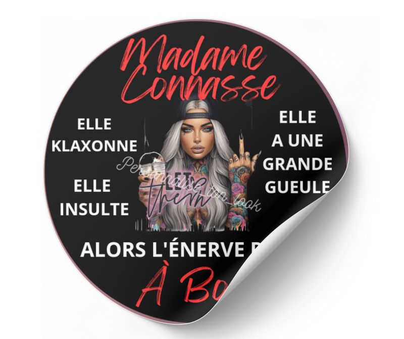 Stickers Madame connasse Tattoo