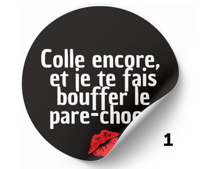 Stickers voiture me colle pas autocollant pare choc voiture humour