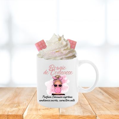 Bougie parfumée " Bougie de Connasse" – senteur Barbe à Papa 