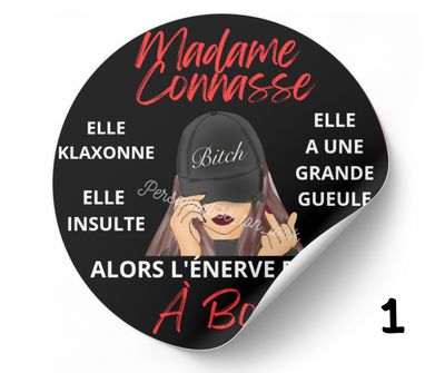 Stickers Madame connasse à bord