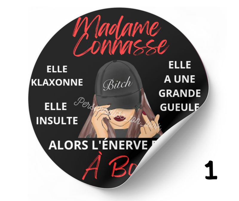 Stickers Madame connasse à bord